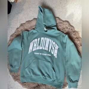 WRLDINVSN “ TIYN Arch “ Sage hoodie